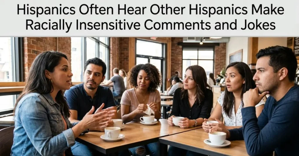 Hispanics often hear other Hispanics make racially insensitive comments and jokes about Hispanics and non Hispanics alike